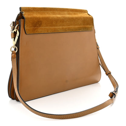 Chloe Suede Calfskin Medium Faye Shoulder Bag Mustard Brown 3 of 15