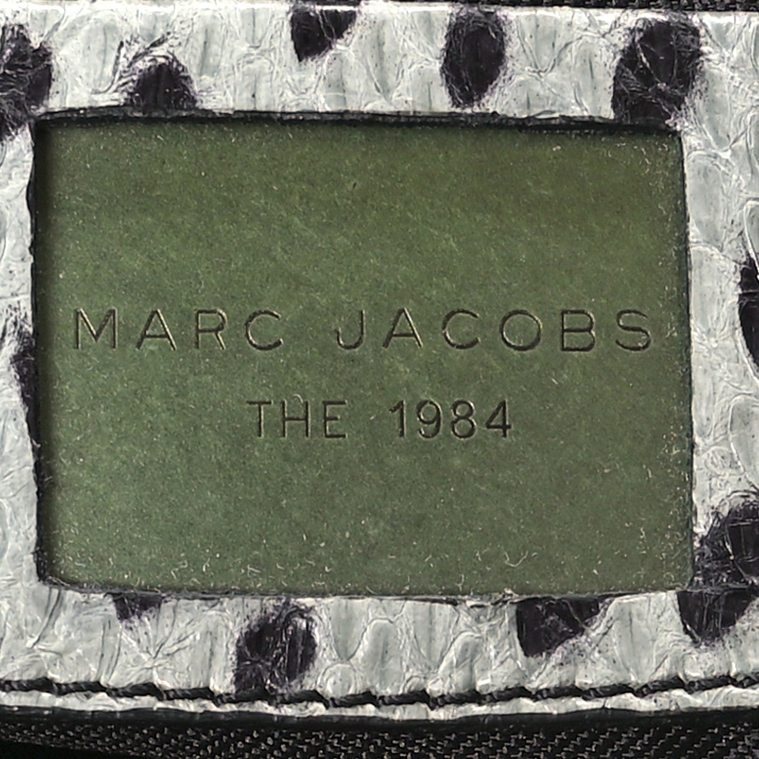 Marc Jacobs Calfskin Snakeskin Animal Print 1984 Bag Cloud Atlantic 7 of 13