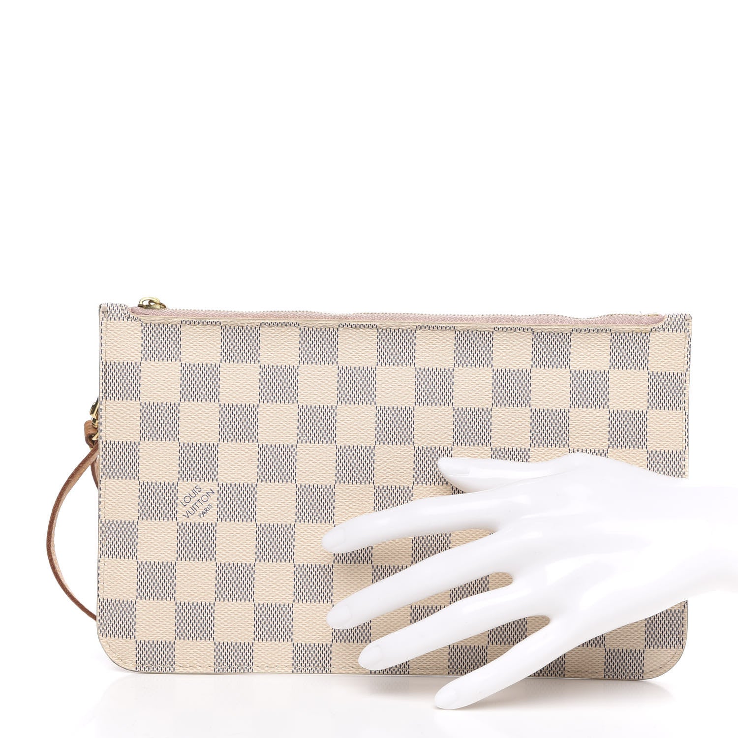 Louis Vuitton Damier Azur Neverfull MM GM Pochette Rose Ballerine 2 of 15