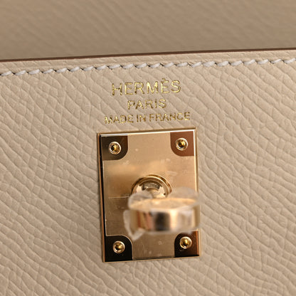 Hermes Epsom Kelly Sellier 25 Craie 6 of 10