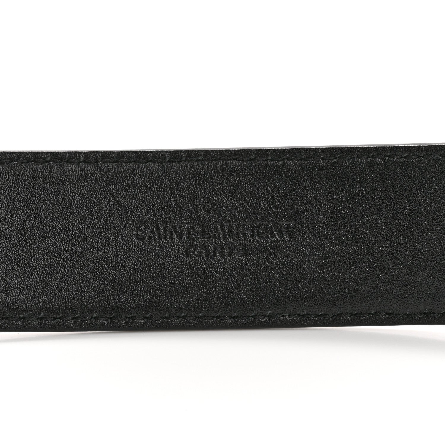 Saint Laurent Lambskin Monogram Cassandre Square Buckle Belt 100 40 Black 10 of 16