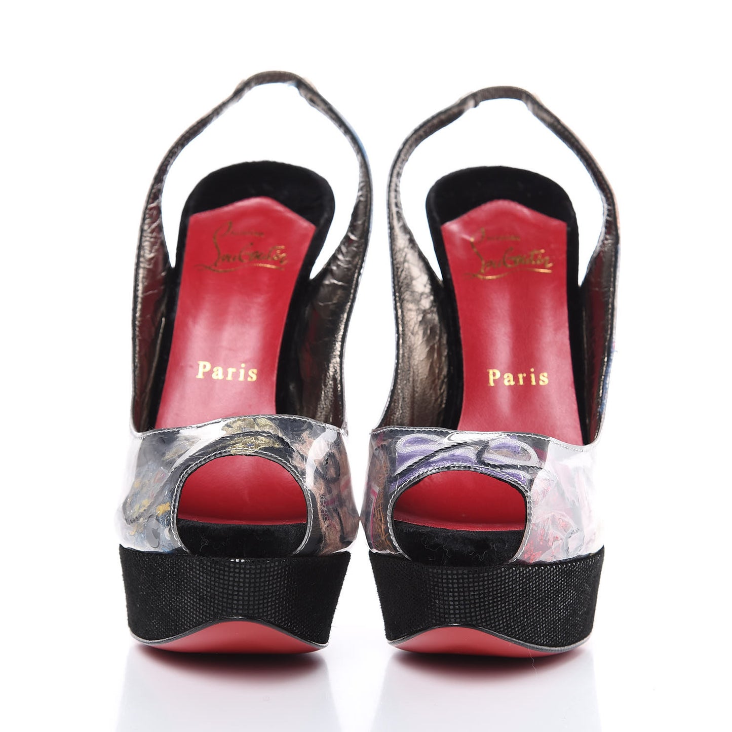 PVC Velvet Winter Trash 150 Pumps 37 Black