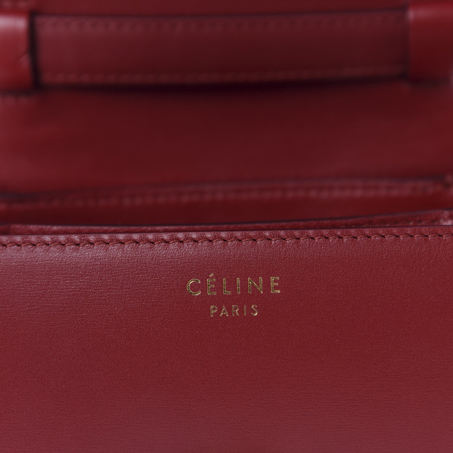 Celine Box Calfskin Small Classic Box Flap Bag Red 8 of 10
