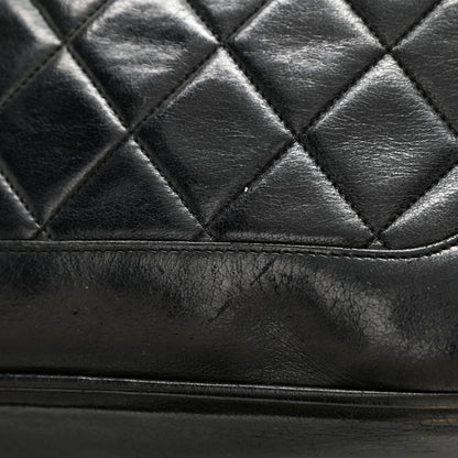 Chanel Lambskin Quilted Vanity Train Case Shoulder Bag Black 14 of 14