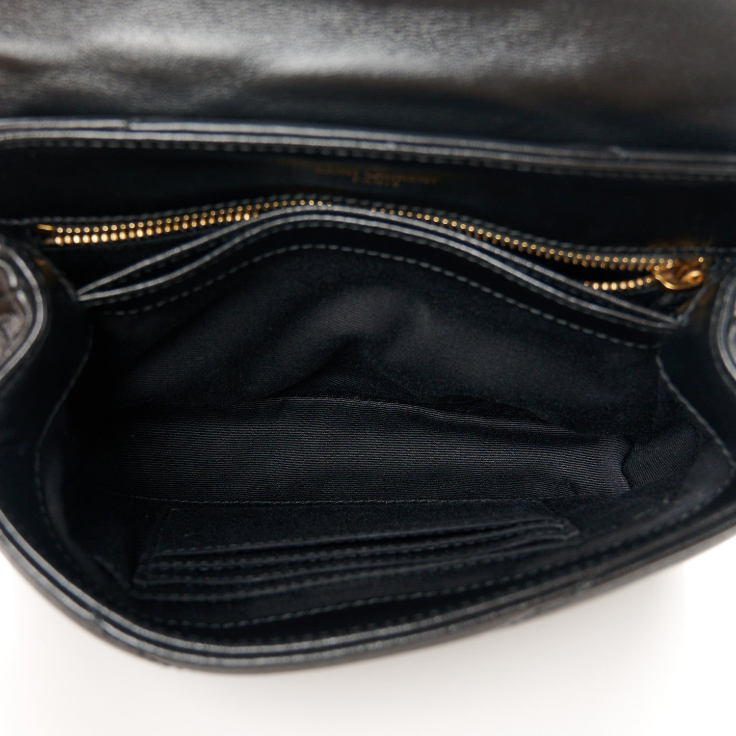 Saint Laurent Calfskin Y Quilted Monogram Toy Loulou Crossbody Bag Black 5 of 11