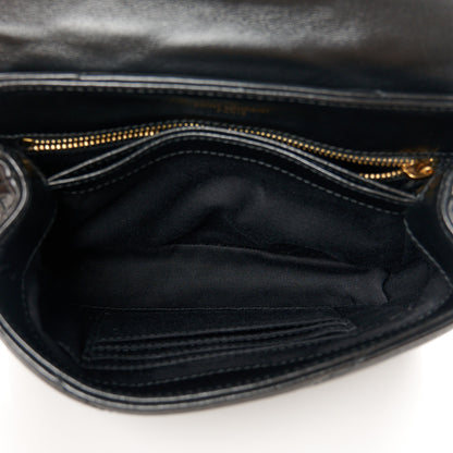 Saint Laurent Calfskin Y Quilted Monogram Toy Loulou Crossbody Bag Black 5 of 11