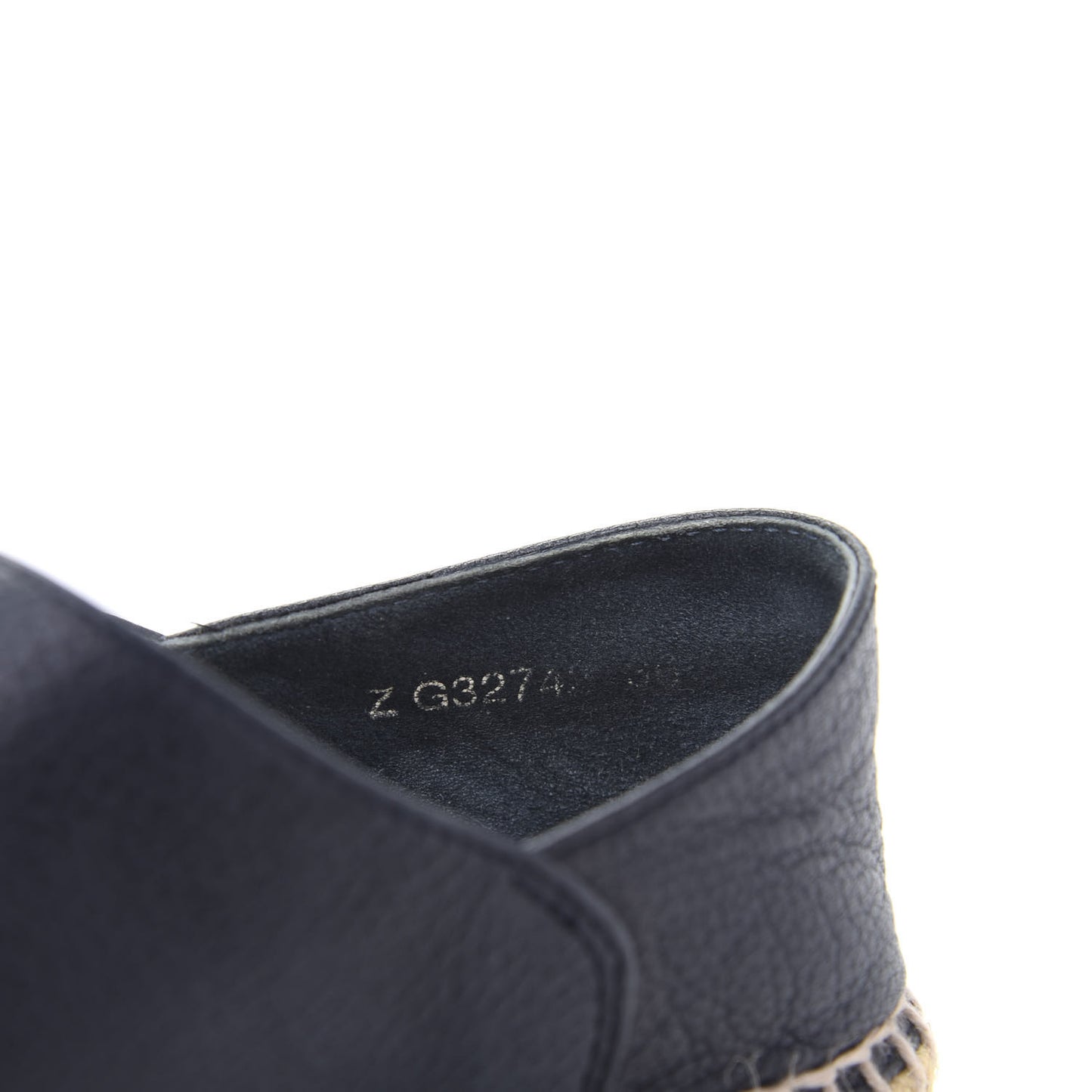 Grained Calfskin CC Espadrilles 36 Black