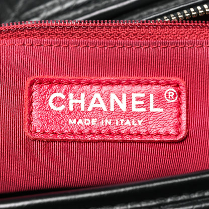 Chanel Aged Calfskin Quilted Medium Gabrielle Logo Hobo Black 6 of 10
