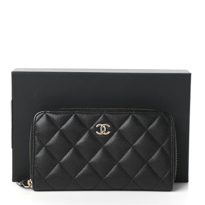 Chanel Caviar Quilted Medium Zip Around Wallet Black 11 of 11