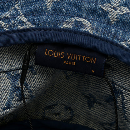 Louis Vuitton Monogram Denim Fringe Bob Bucket Hat M Blue 8 of 8
