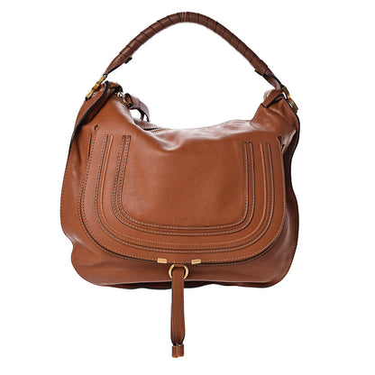 Chloe Calfskin Large Marcie Hobo Tan 1 of 10