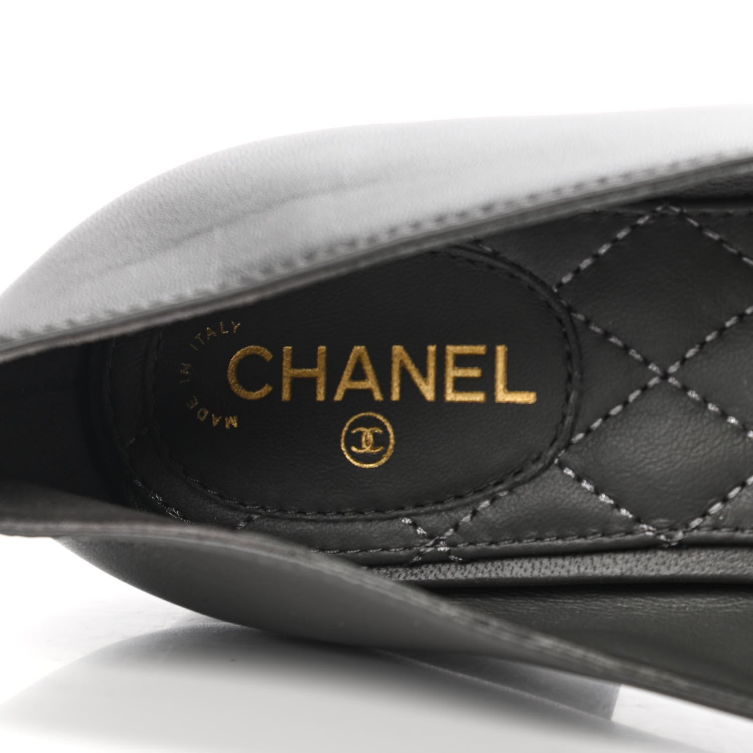 Chanel Lambskin CC Braided Chain Loafers 37 Grey 7 of 9