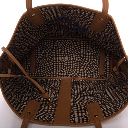 MCM Visetos Medium Liz Reversible Shopper Tote Cognac 6 of 9