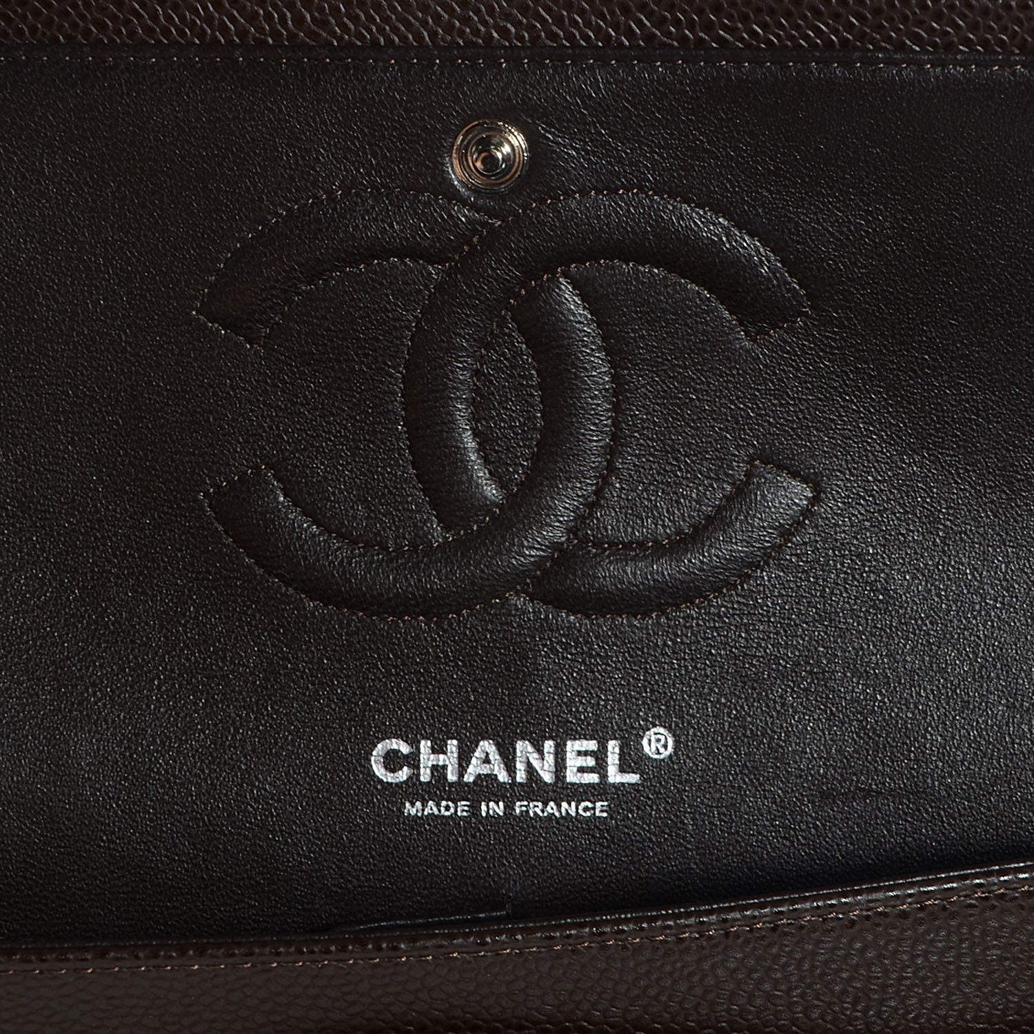 Chanel Caviar Quilted Medium Double Flap Brown 7 of 9