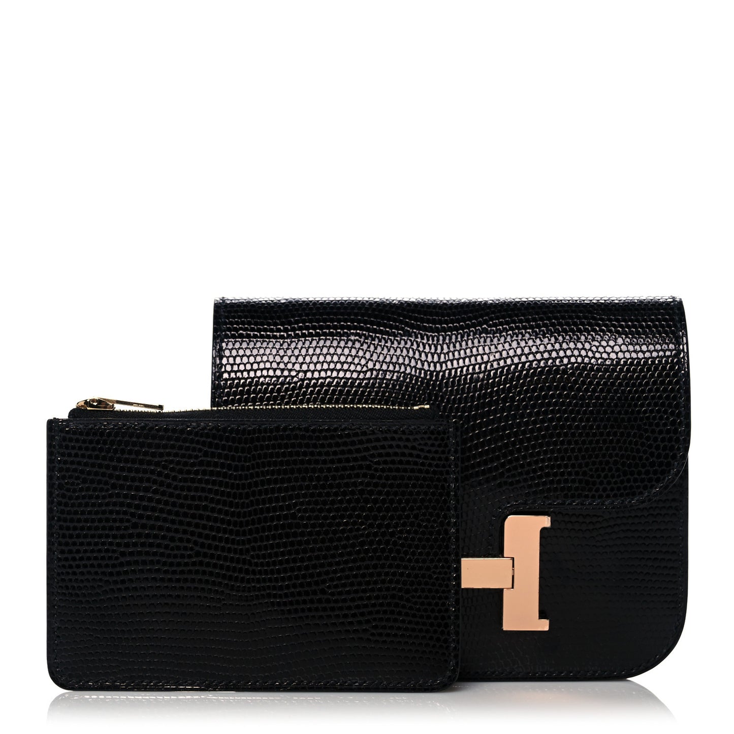 Lizard Constance Slim Wallet Black