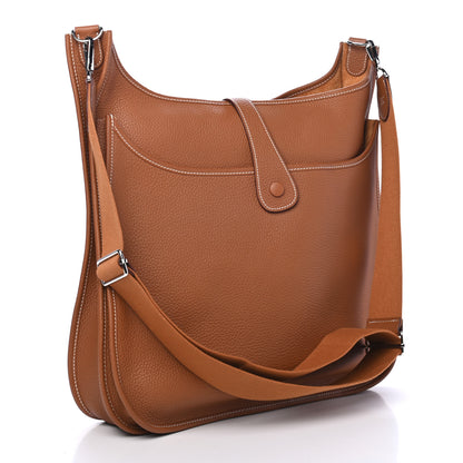 Hermes Taurillon Clemence Evelyne III GM Gold 2 of 4