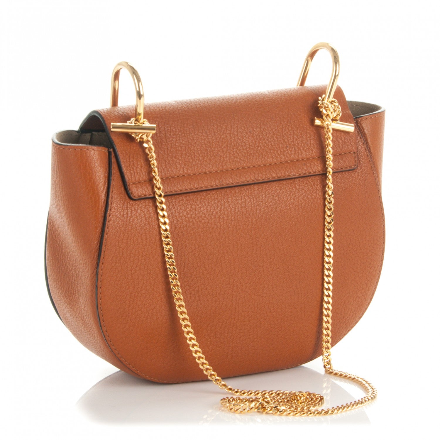 Chloe Grained Lambskin Drew Shoulder Bag Caramel 3 of 8
