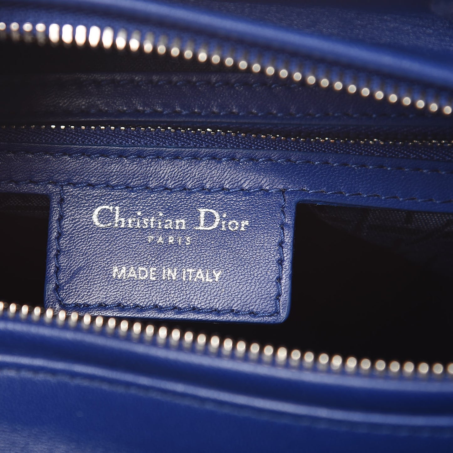 Lambskin Cannage Large Lady Dior Blue