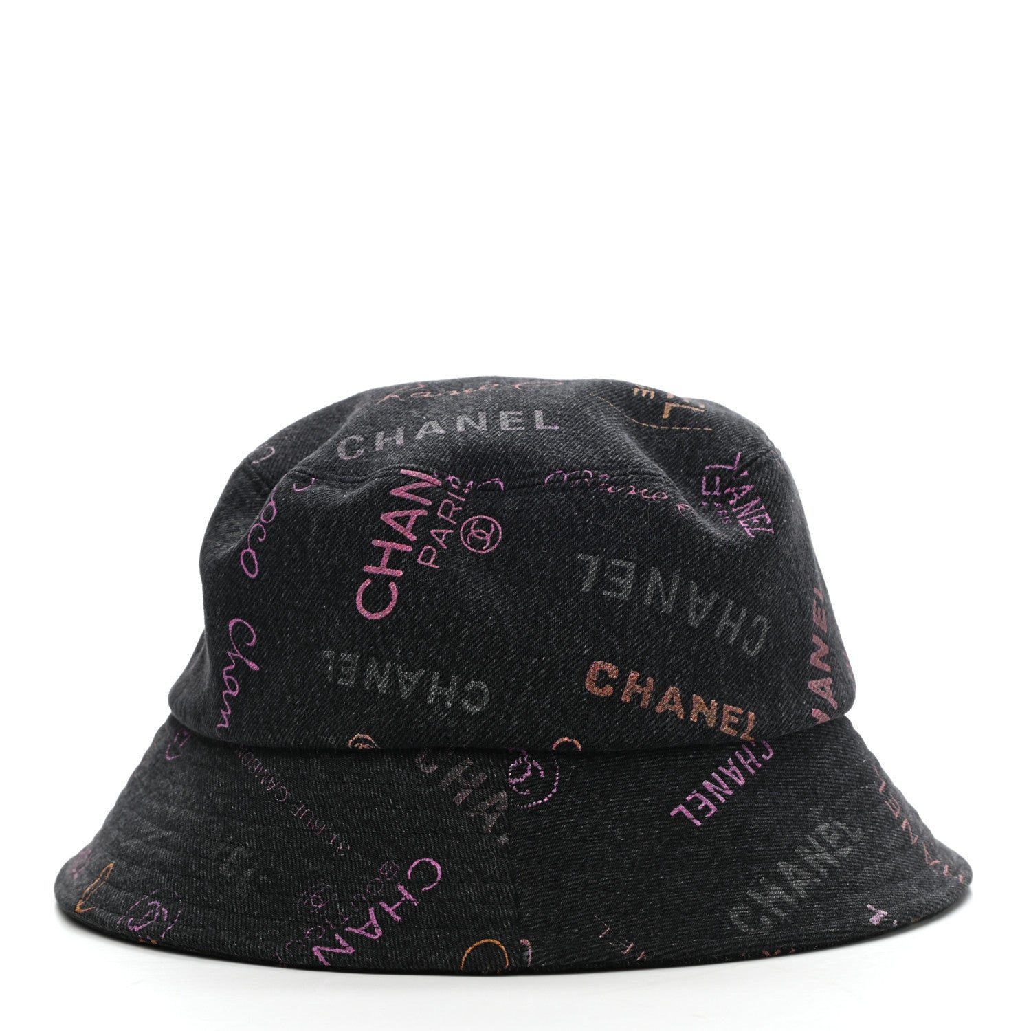 Chanel Denim Mood Cloche Bucket Hat M Black 4 of 8