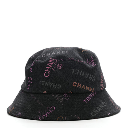 Chanel Denim Mood Cloche Bucket Hat M Black 4 of 8