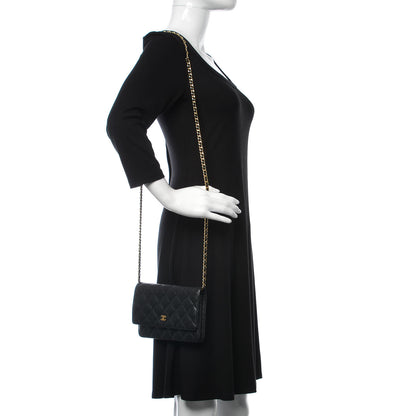 Chanel Caviar Quilted Wallet On Chain WOC Black 2 of 9