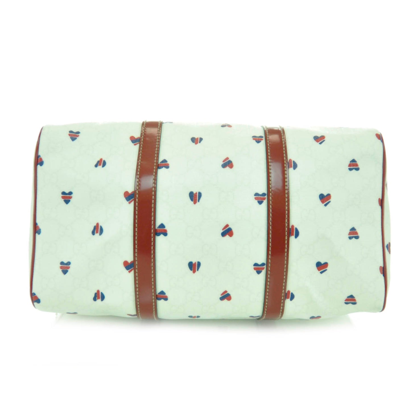 GG Plus Monogram Hearts Small Joy Boston White Red