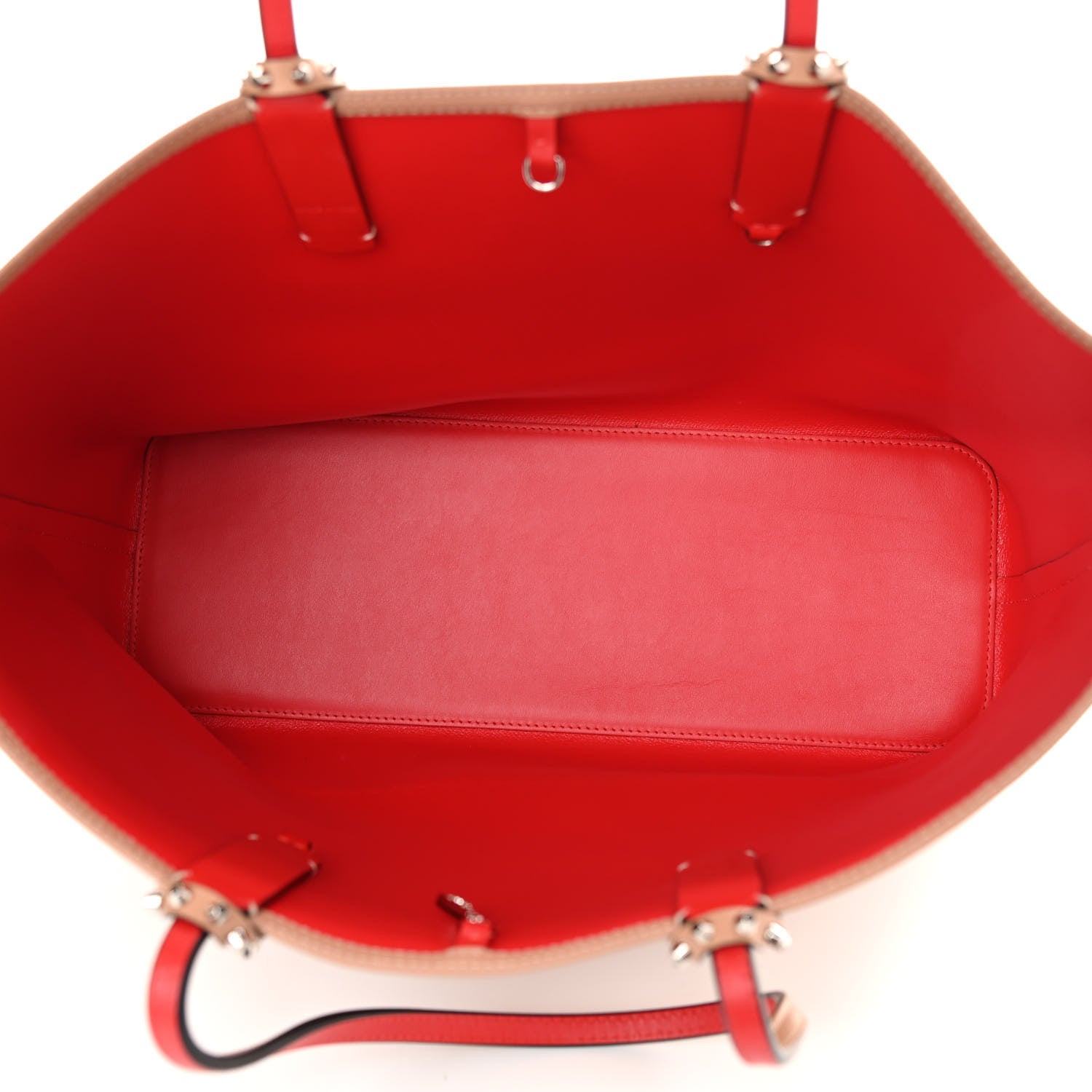 Christian Louboutin Calfskin Spikes East West Cabata Tote Nude 5 of 10