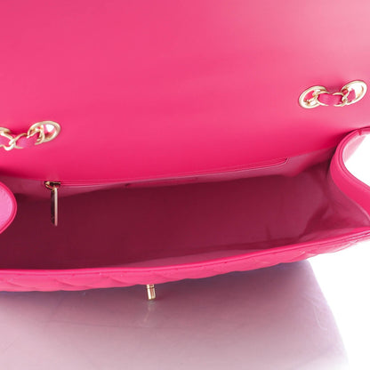 Chanel Lambskin Quilted Jumbo Mademoiselle Chic Flap Fuchsia 5 of 8