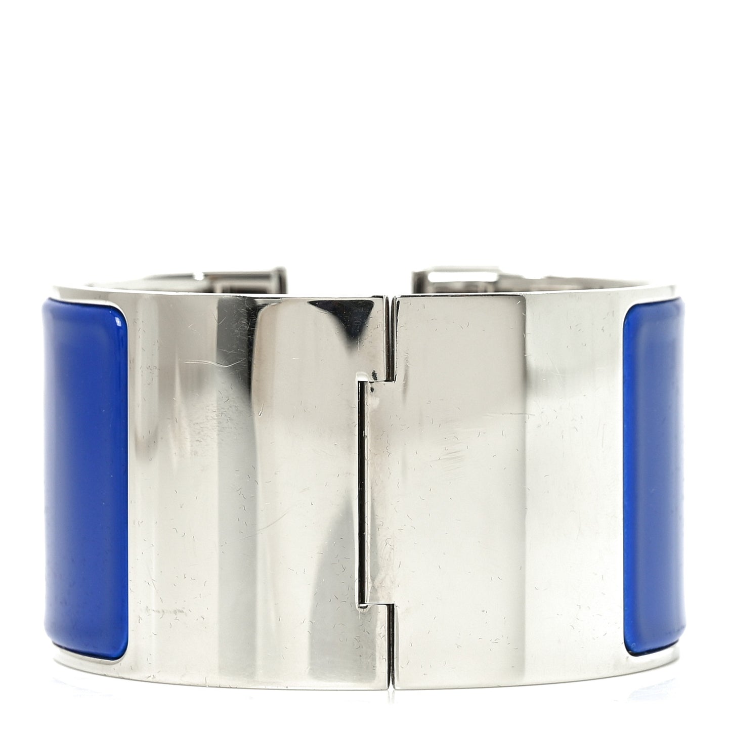 Enamel Extra Wide Clic Clac H Bracelet GM Bleu Electrique