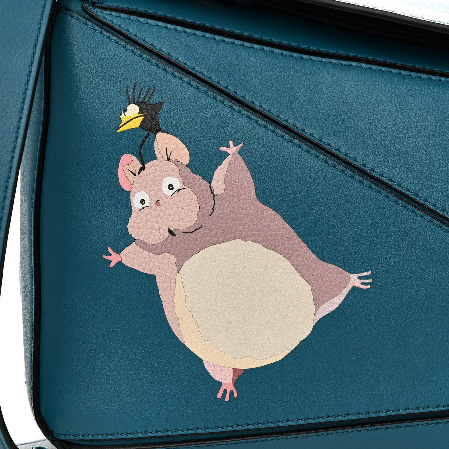 Loewe X SPIRITED AWAY Calfskin Bo Mouse Small Puzzle Bag Lagoon Blue 8 of 11