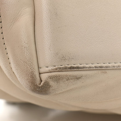 Saint Laurent Lambskin Quilted Small Loulou Puffer Monogram Chain Satchel Blanc Vintage 10 of 21