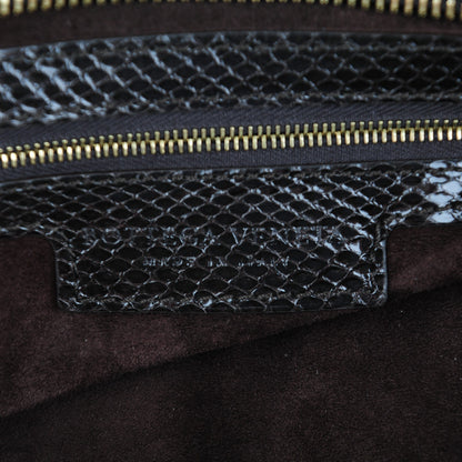 Bottega Veneta Snakeskin Burnished Intrecciato Bisanzio Tote 6 of 9