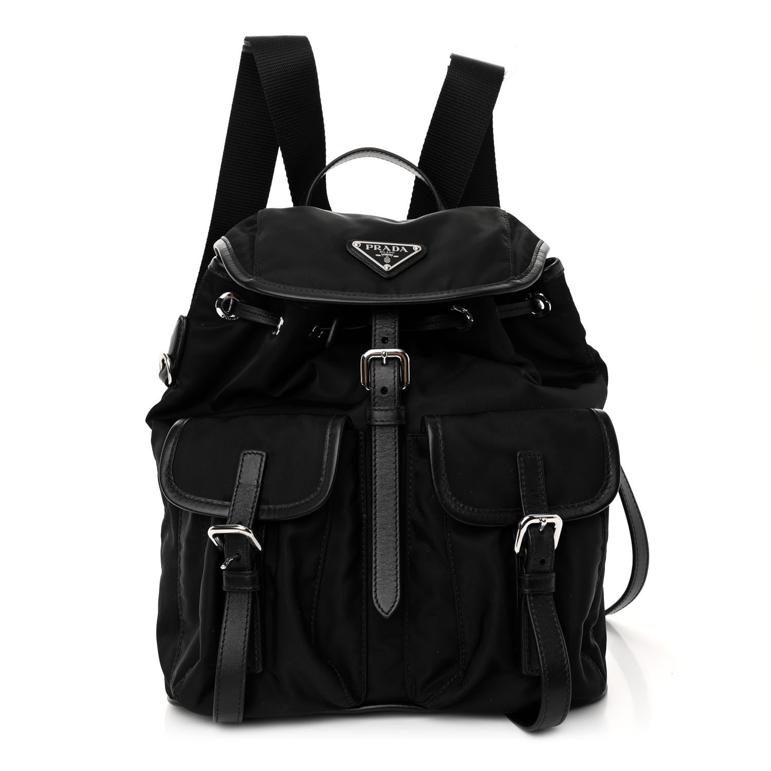 Prada Tessuto Nylon Vitello Backpack Black 1 of 11