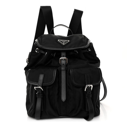 Prada Tessuto Nylon Vitello Backpack Black 1 of 11