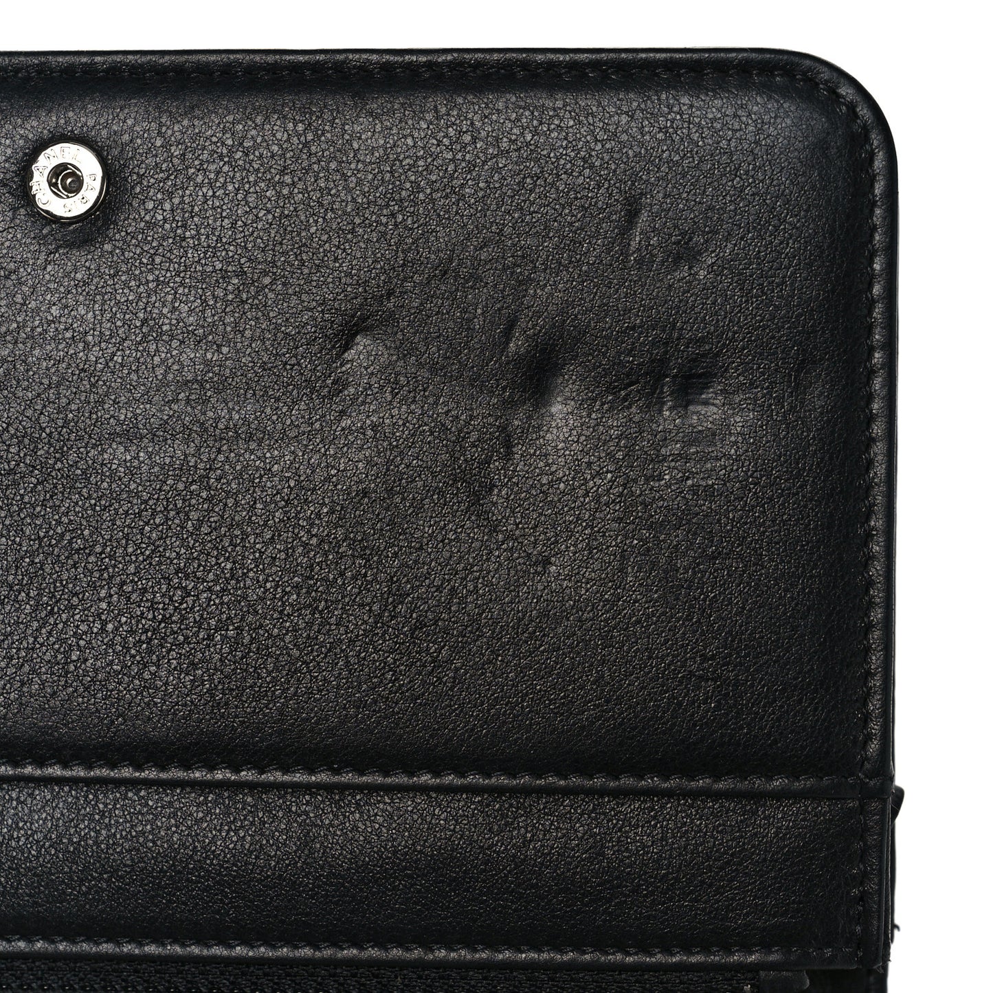 Galuchat Stingray Lambskin Boy Wallet On Chain WOC Black