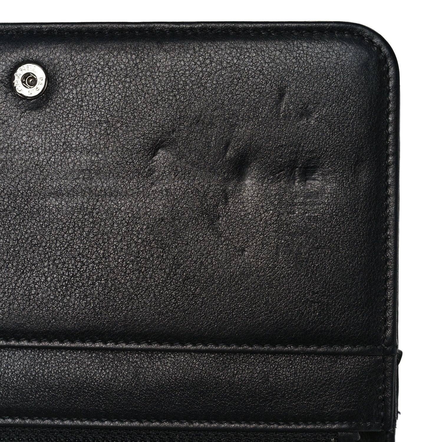 Chanel Galuchat Stingray Lambskin Boy Wallet On Chain WOC Black 12 of 12