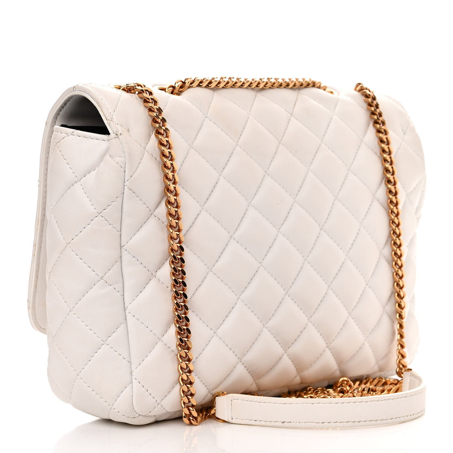 Versace Nappa Quilted La Medusa Chain Crossbody White 3 of 13