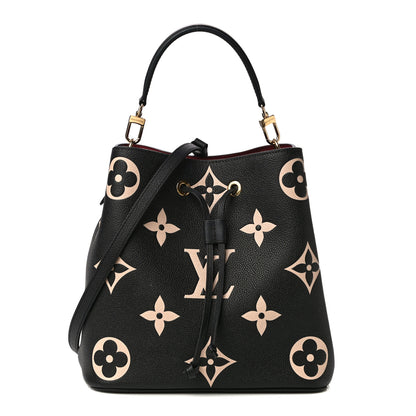Louis Vuitton Empreinte Monogram Giant Neonoe MM Black Beige 1 of 9