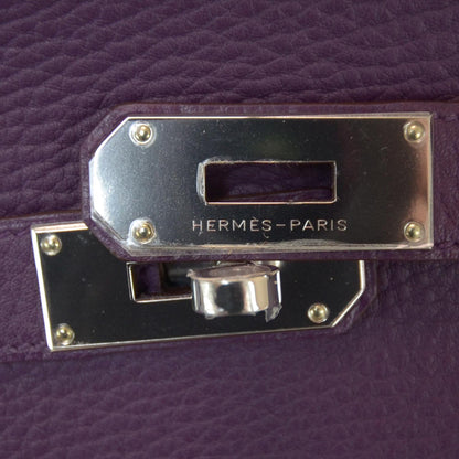 Hermes Taurillon Clemence Jypsiere 34 Violet 5 of 9