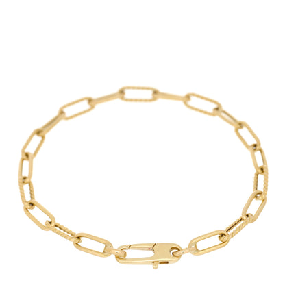 Roberto Coin 18K Yellow Gold Fluted Paper Clip Link Bracelet 2 of 3