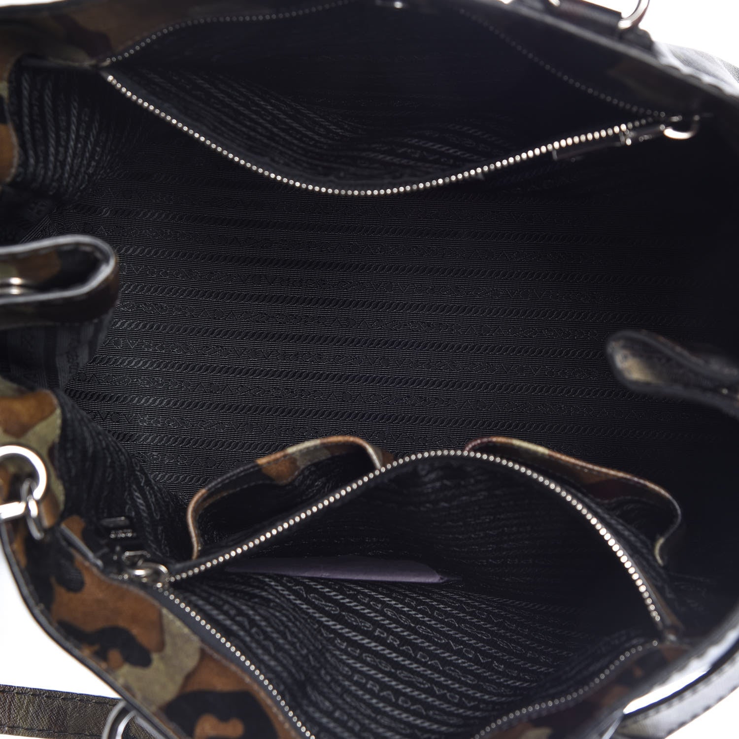 Prada Saffiano Soft Camouflage Military Tote Mimetico 5 of 11