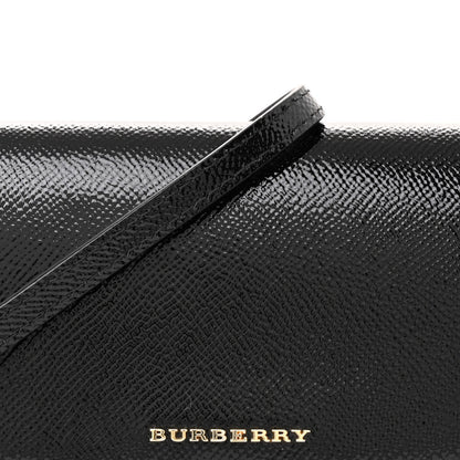 Burberry Patent Grainy Calfskin Henley Wallet On Chain Black 10 of 12