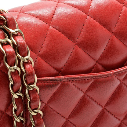 Chanel Lambskin Quilted Medium Double Flap Red 8 of 8