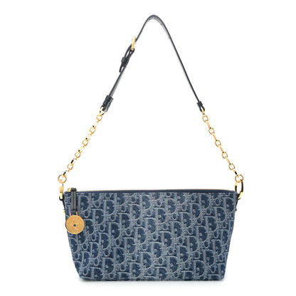 Christian Dior Denim Oblique Jacquard DiorStar Hobo Bag Blue 1 of 10