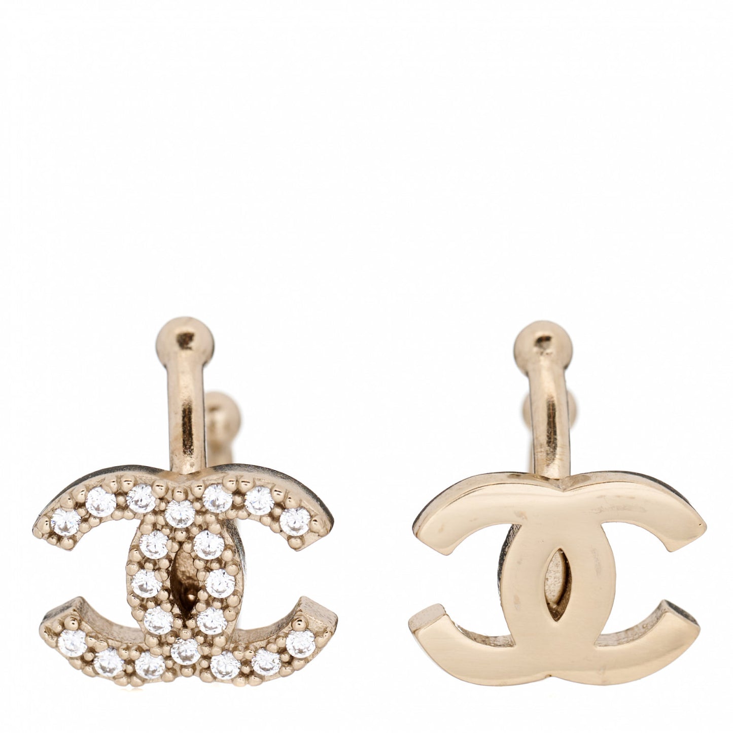 Metal Strass Lip Ring Set Gold