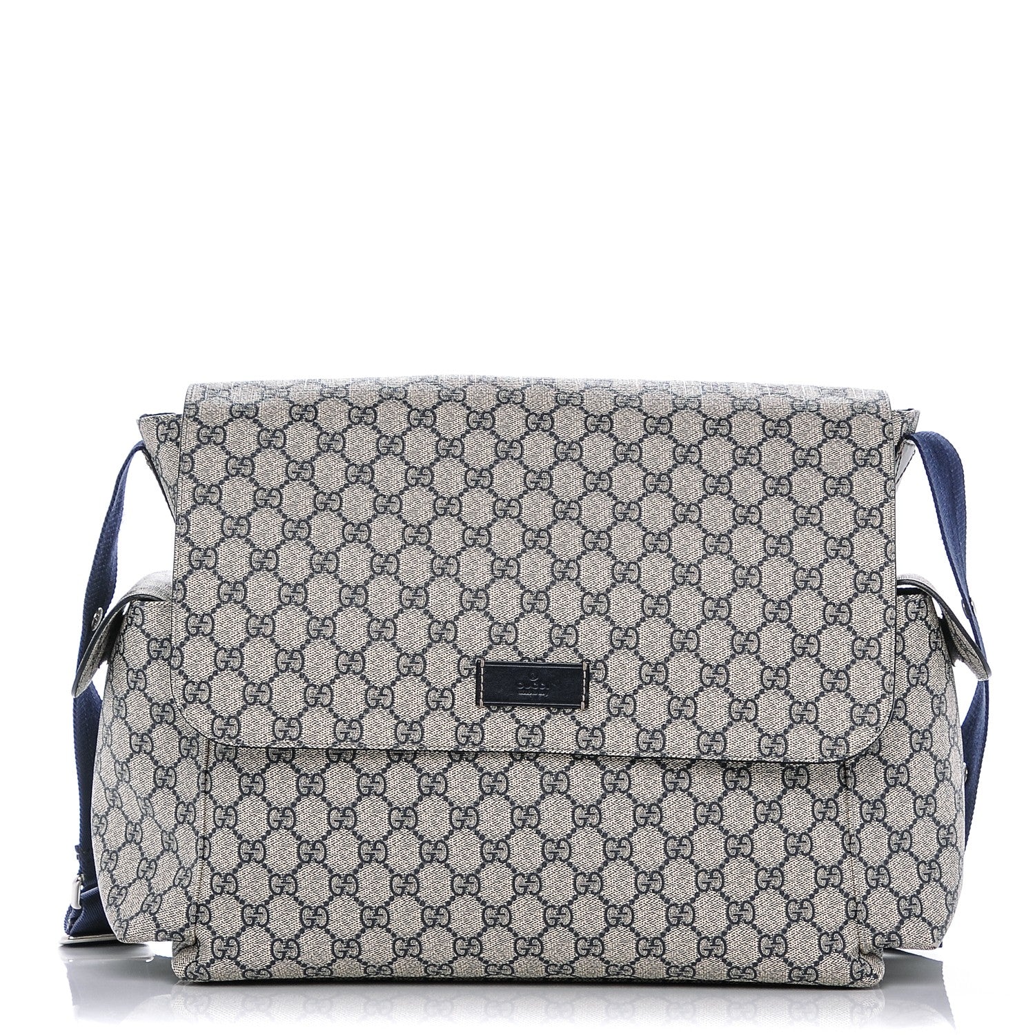Gucci GG Plus Monogram Messenger Diaper Bag Navy 1 of 8