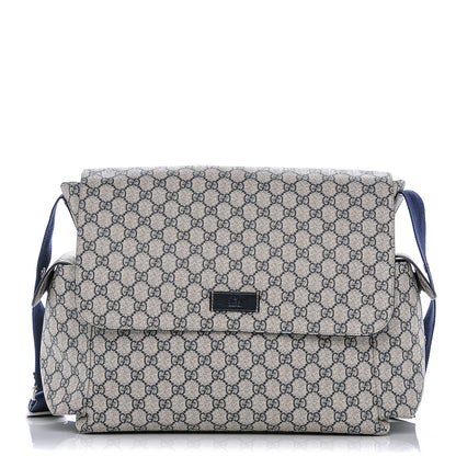 Gucci GG Plus Monogram Messenger Diaper Bag Navy 1 of 8