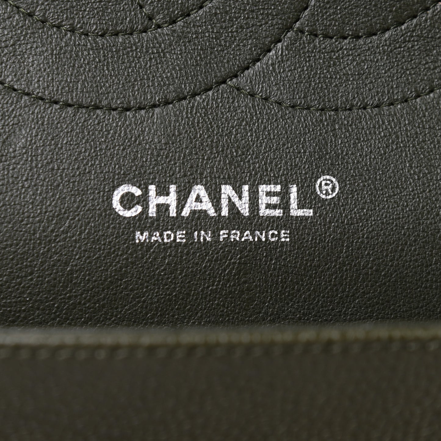 Caviar Quilted Jumbo Double Flap Dark Green