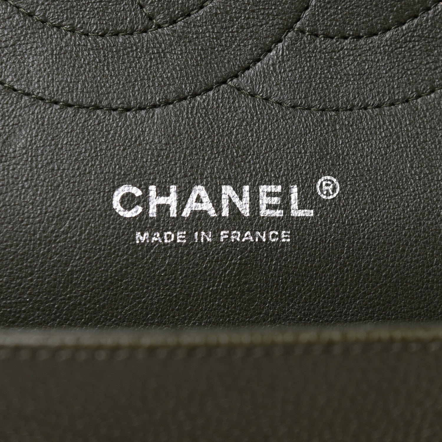 Chanel Caviar Quilted Jumbo Double Flap Dark Green 6 of 11