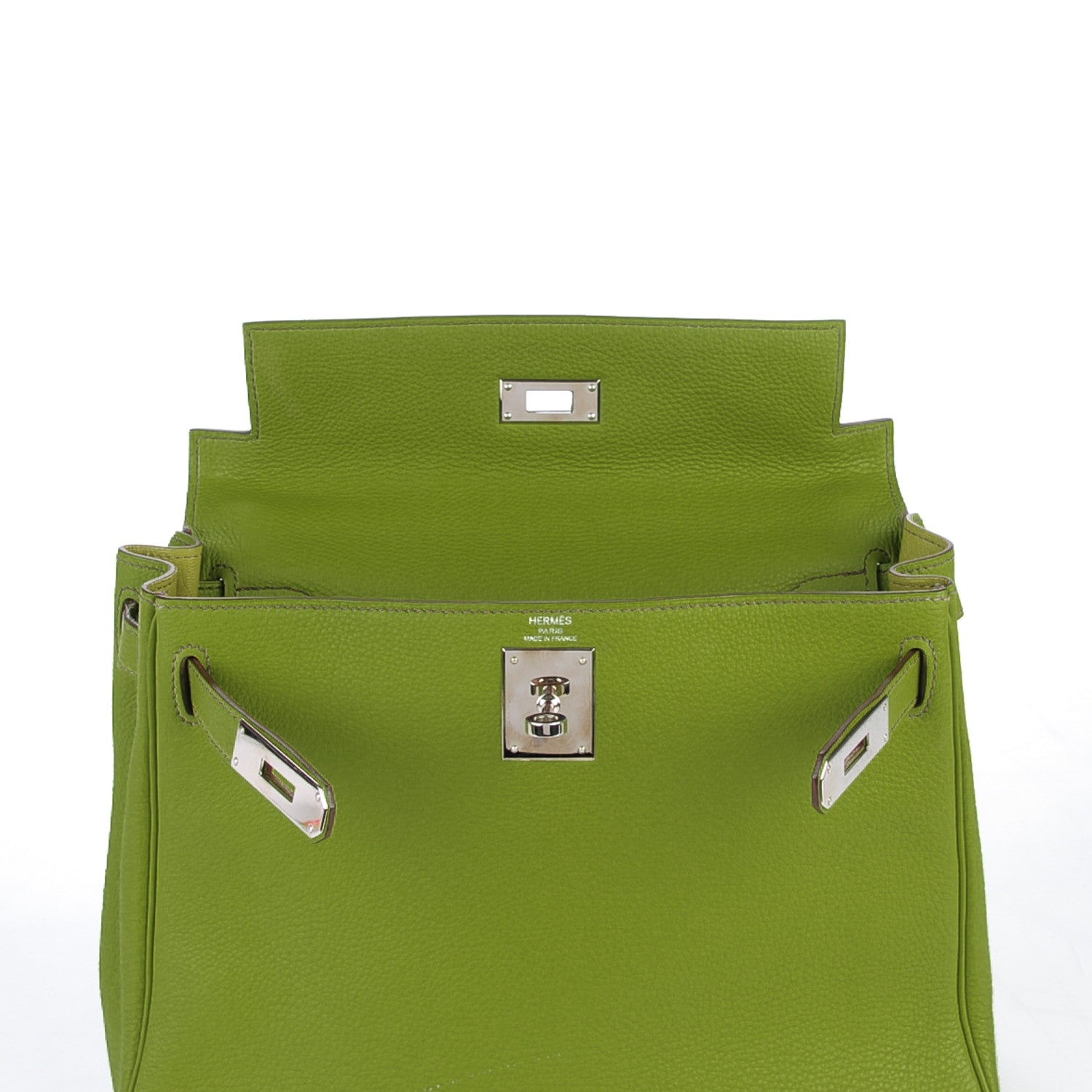 Hermes Taurillon Clemence Kelly Retourne 28 Vert Anis 18 of 27